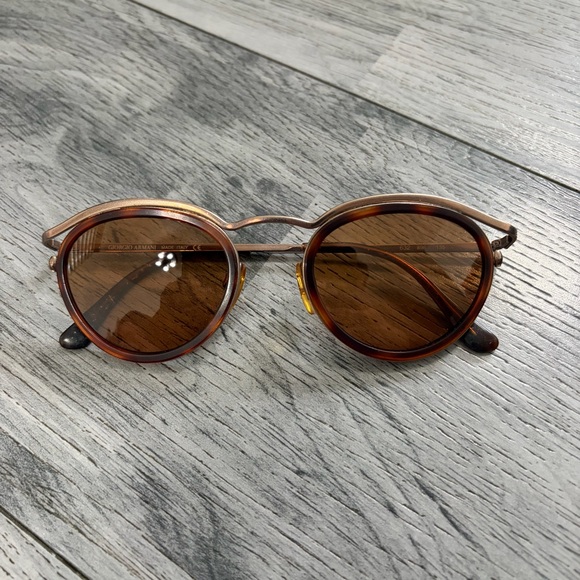 Giorgio Armani Other - Giorgio Armani Vintage 632 896 135 Round Brown Sunglasses